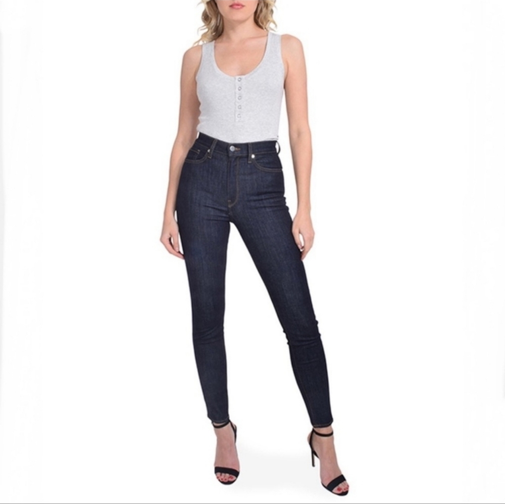 BLDWN Ultra Hi Rise Skinny Jean Abyss  Dark Wash Women's 28 stretch EUC designer